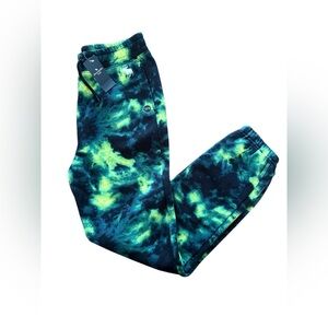 Abercrombie Kids Blue and Green Tie-Dye Joggers